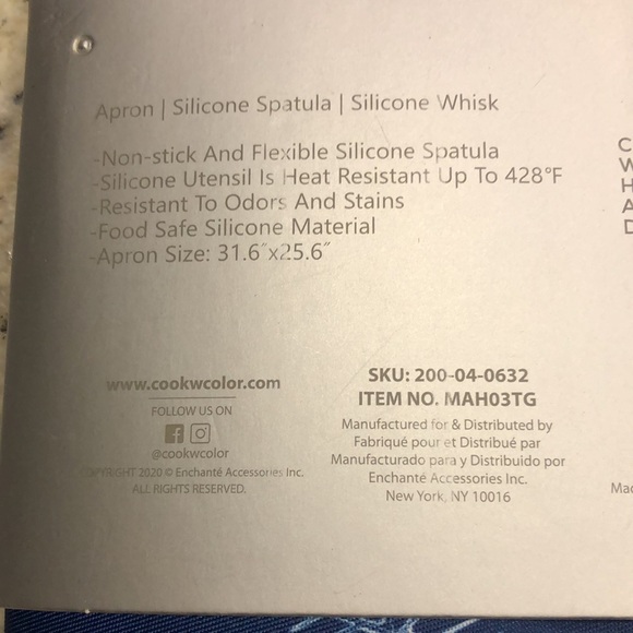 3pc Apron and Baking Set - Cook with Color - Picture 8 of 10